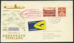 DEUTSCHE LUFTHANSA 178 BRIEF, 7.10.1957, Kopenhagen-Hannover, Prachtbrief - Gebruikt