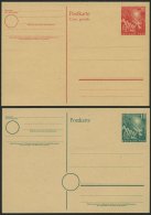 GANZSACHEN PSo 1/2 BRIEF, 1949, Bundestag, Ungebraucht, 2 Prachtkarten, Mi. 56.- - Colecciones