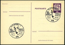 GANZSACHEN P 73 BRIEF, 1962, 8 Pf. Gutenberg, Postkarte In Grotesk-Schrift, Leer Gestempelt Mit Sonderstempel KASSEL HAU - Colecciones