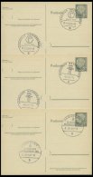 GANZSACHEN P 36 BRIEF, 1961, 8 Pf. Heuss Mit Postfachnummer Statt Postschließfachnummer, 3 Leer Gestempelte Karten - Colecciones