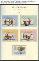 SAMMLUNGEN O, Komplette Gestempelte Sammlung Bundesrepublik Von 1987-2004 In 2 Leuchtturm Falzlosalben, Ab 1995 Eckrands - Used Stamps