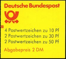 ZUSAMMENDRUCKE MH 22ah **, 1987, Markenheftchen Burgen Und Schlösser, 2. Deckelseite: WWF, Mit Zählbalken, Pra - Gebruikt