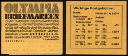 ZUSAMMENDRUCKE MH 14e,g **, 1968, Markenheftchen Brandenburger Tor, Reklame E Und G, Heftchenzähnung, Pracht, Mi. 1 - Oblitérés