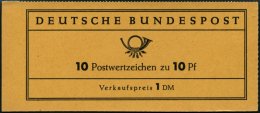 ZUSAMMENDRUCKE MH 6caI **, 1960, Markenheftchen Heuss Lumogen, Erstauflage, Mit Liegendem Grünen L Oberhalb Der Mit - Oblitérés