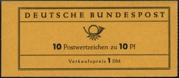 ZUSAMMENDRUCKE MH 6a **, 1960, Markenheftchen Heuss Lumogen, Erstauflage, Stark Fluoreszierend, Pracht, Gepr. D. Schlege - Used Stamps