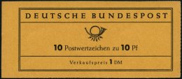 ZUSAMMENDRUCKE MH 6a **, 1960, Markenheftchen Heuss Lumogen, Erstauflage, Schwach Fluoreszierend, Pracht, Gepr. D. Schle - Used Stamps