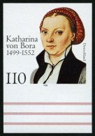 BUNDESREPUBLIK 2029U **, 1999, 110 Pf. Katharina Von Bora, Ungezähnt, Randstück, Pracht, Fotoattest Schlegel, - Used Stamps