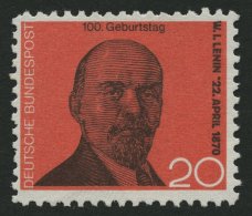 BUNDESREPUBLIK (*) , 1970, Lenin-Briefmarke Zum 100. Geburtstag In Rot/schwarz, O.G., Wurde Im April In Den Postverkehr - Used Stamps