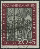 BUNDESREPUBLIK 140 O, 1951, 20 Pf. Marienkirche, Pracht, Mi. 85.- - Used Stamps
