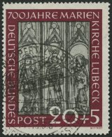 BUNDESREPUBLIK 140 O, 1951, 20 Pf. Marienkirche, Pracht, Mi. 85.- - Usados