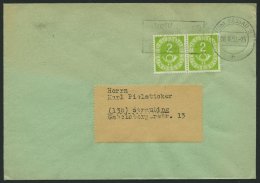 BUNDESREPUBLIK 123 Paar BRIEF, 1952, 2 Pf. Posthorn Im Waagerechten Paar Als Mehrfachfrankatur Auf Drucksache, Pracht - Usati