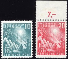 BUNDESREPUBLIK 111/2 **, 1949, Bundestag, Pracht, Mi. 100.- - Used Stamps