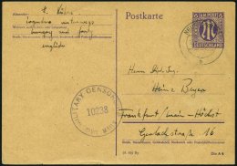 AMERIK. U. BRITISCHE ZONE - GANZSACHEN P 903II03 BRIEF, 1945, 6 Pf. AM-Post, Type II, 4 Geschlossen, Anstrich Der 6 Nach - Altri & Non Classificati