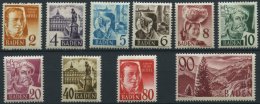 BADEN 28-37 *, 1948, Freimarken, Ohne Währungsangabe, Falzrest, Prachtsatz, Mi. 100.- - Altri & Non Classificati
