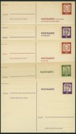 GANZSACHEN P 56-61 BRIEF, 1962, Bedeutende Deutsche In Grotesk, Komplett, Ungebraucht, 5 Prachtkarten, Mi. 81.25 - Verzamelingen