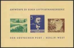 LOTS (*), 1957, Entwürfe Zu Einer Luftpostmarkenserie In 2 Blocks Bephila, Pracht - Usados