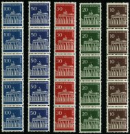 ROLLENMARKEN 286-90R **, 1966/7, Brandenburger Tor In 5er-Streifen, Pracht, Mi. 132.- - Roulettes