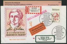 BERLIN 830 BRIEF, 1989, 500 Pf. Salomon, Einzelfrankatur Auf FDC Mit Rückschein Nach Russland, Pracht - Used Stamps