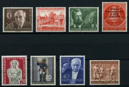 BERLIN 115-20,124/5 **, 1954, 8 Verschiedene Prachtwerte - Used Stamps