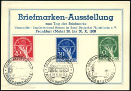 BERLIN 68-70 BRIEF, 1959, Währungsgeschädigte Auf Sonderkarte Mit Sonderstempel FRANKFURT - TAG DER BRIEFMARKE - Used Stamps