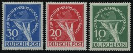 BERLIN 68-70 **, 1949, Währungsgeschädigte, Prachtsatz, Mi. 350.- - Usados