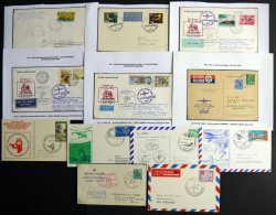 LOTS 1958-86, Partie Von 12 Verschiedenen, Teils Interessanten Luftpostbelegen, Pracht - Collections