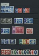 LOTS **, Reichhaltige Dublettenpartie DDR Von 1949 - 1956 Mit Einigen Guten Werten, Sätzen Und Blocks, Erhaltung Fe - Colecciones