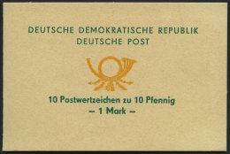ZUSAMMENDRUCKE SMHD 1a O, 1972, Markenheftchen Posthorn, Text Grün, Posthorn Dunkelgelborange, Pracht - Se-Tenant
