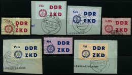 DIENSTMARKEN C Aus D 2-14 BrfStk,o , 1963, Laufkontrollzettel Der Deutschen Volkspolizei, 7 Verschiedene Werte Meist Pra - Andere & Zonder Classificatie