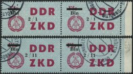 DIENSTMARKEN C D 46I,XI,PFI O, 1964, Laufkontrollzettel Volkseigener Betriebe (VVB), Schwarze Kontrollnummer 2/1 Und 2/1 - Altri & Non Classificati