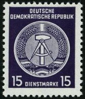 DIENSTMARKEN A D 21IXII NF (*), 1954,15 Pf. Schwarzgrauviolett, Type I, Wz. XII, Mit Abart Ohne Eingedruckten Stempel, P - Autres & Non Classés