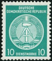 DIENSTMARKEN A D 19IIXII **, 1954, 10 Pf. Bläulichgrün, Type II, Wz. 2XII, Pracht, Fotobefund Schönherr, - Other & Unclassified