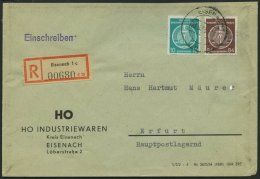 DIENSTMARKEN A D 4,17 BRIEF, 1955, 84 Pf. Lebhaftrötlichbraun Mit 10 Pf. Zusatzfrankatur Auf Einschreibbrief, Prach - Altri & Non Classificati