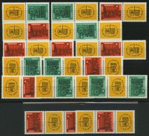 DDR 1012/3 **, 1964, Leipziger Frühlingsmesse (W Zd 118-125 Und S Zd 44-51), Bis Auf W Zd 123 Komplett, 15 Zusammen - Used Stamps