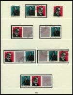 DDR 893/4 O, 1962, Dimitrow, Alle 6 Zusammendrucke Komplett (W Zd 28-33), Pracht - Oblitérés