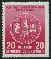 DDR 522I **, 1956, 20 Pf. Radfernfahrt Mit Abart Strich Im E In Republik, Pracht, Mi. 45.- - Oblitérés