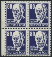 DDR 339PFIV **, 1952, 80 Pf. Thälmann Mit Plattenfehler T Von Post Rechts Spitz Und Weiße Einfassungslinie Re - Used Stamps