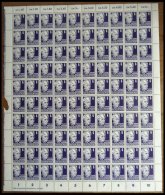 DDR 328vXI **, 1953, 6 Pf. Hauptmann, Gestrichenes Papier, Wz. 2XI, Im Bogen (100) Mit Druckereizeichen 3, Pracht, R!, M - Used Stamps