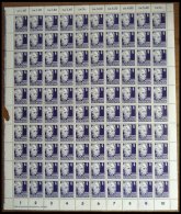 DDR 328vXI **, 1953, 6 Pf. Hauptmann, Gestrichenes Papier, Wz. 2XI, Im Bogen (100) Mit Druckereizeichen 3, Pracht, R!, M - Oblitérés