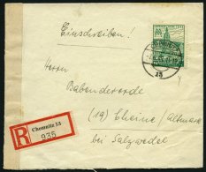 WEST-SACHSEN 165AYb BRIEF, 1946, 84 Pf. Schwärzlichgelbsmaragdgrün, Gezähnt, Wz. 1Y, Einzelfrankatur Auf - Otros & Sin Clasificación