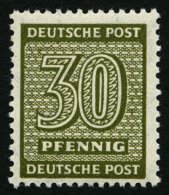 WEST-SACHSEN 135Xa **, 1945, 30 Pf. Bräunlicholiv, Wz. 1X, Pracht, Kurzbefund Dr. Jasch, Mi. 200.- - Altri & Non Classificati