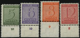 WEST-SACHSEN 120-23X **, 1945, Versuchszähnung Vom Unterrand, Prachtsatz, Gepr. Ströh, Mi. 80.- - Altri & Non Classificati