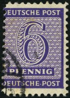 WEST-SACHSEN 117BaX O, 1945, 6 Pf. Grauviolett Roßwein, Gezähnt L 111/4-111/2, Wz. 1X, Etwas Fleckig Sonst Pr - Other & Unclassified