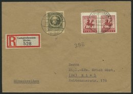 THÜRINGEN 99BXat BRIEF, 1945, 30 Pf. Olivgrau, Ungezähnt, Vollgummierung, Gelblichgraues Papier, Auf Einschrei - Altri & Non Classificati