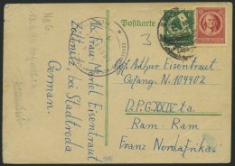 THÜRINGEN 95,97AX BRIEF, 18.2.1946, 6 Pf. Dunkelgrün Und 12 Pf. Karminrot Auf Kriegsgefangenenkarte Nach Franz - Autres & Non Classés