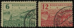 PROVINZ SACHSEN 85/6waA O, 1945, Bodenreform, Vierseitig Gezähnt, Pracht, Gepr. Ströh, Mi. 60.- - Andere & Zonder Classificatie