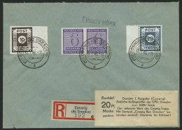 OST-SACHSEN 48aDI BRIEF, 1945, 20 Pf. Dunkelpreußischblau Coswig, Gezähnt L 10, Mit Zusatzfrankatur Auf Einsc - Altri & Non Classificati