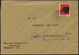 SÄCHSISCHE SCHWÄRZUNGEN AP 827I BRIEF, ZSCHOPAU, 12 Pf. Auf Brief, Feinst - Otros & Sin Clasificación