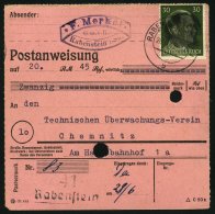 SÄCHSISCHE SCHWÄRZUNGEN AP 794I BRIEF, RABENSTEIN, 30 Pf. Auf Postanweisung, Gruppe 2, Feinst - Altri & Non Classificati