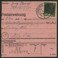 SÄCHSISCHE SCHWÄRZUNGEN AP 794I BRIEF, LÖSSNITZ, 20 Pf. Auf Postanweisung, Zugeklebte Lochung, Pracht, Si - Autres & Non Classés